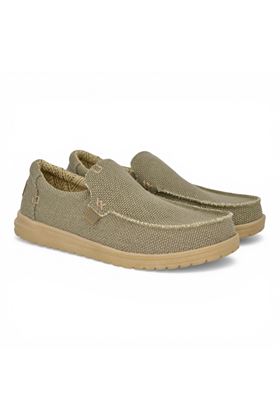 Mocassino uomo Hey Dude i n tela colore militare. HEY DUDE | 40124-ARMY